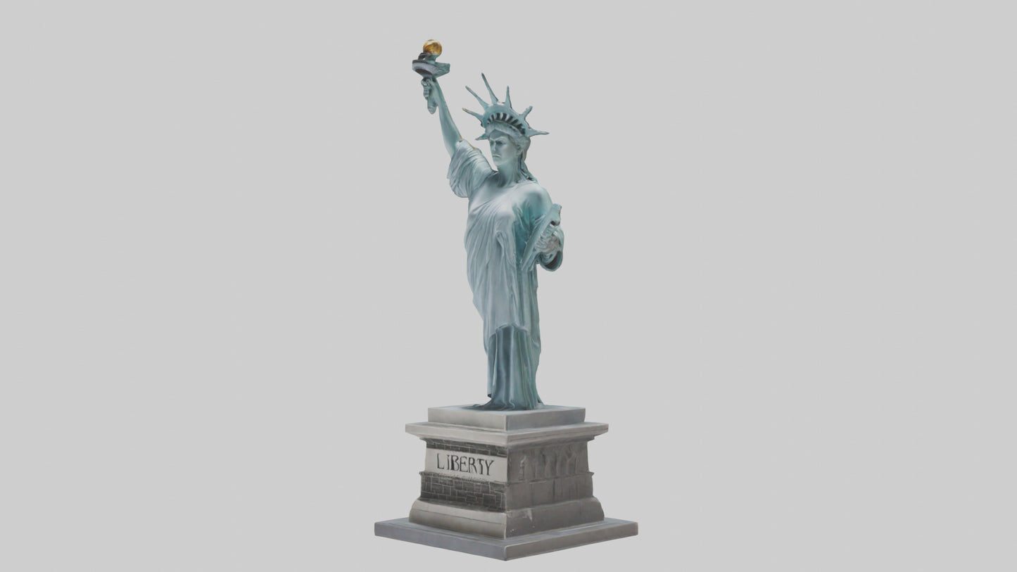 3D model Power of Liberty statue model VR / AR / low-poly