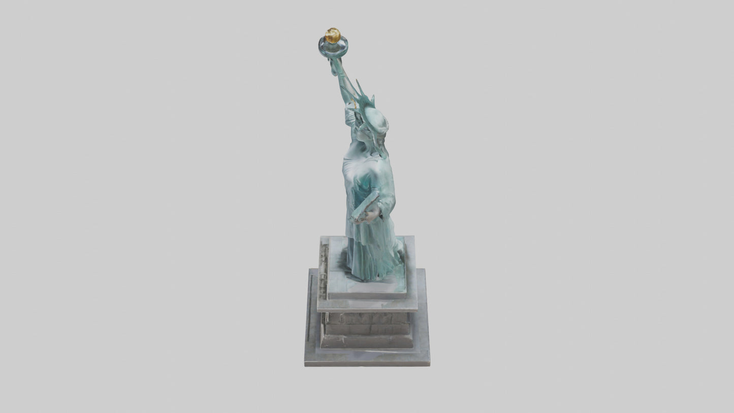 3D model Power of Liberty statue model VR / AR / low-poly