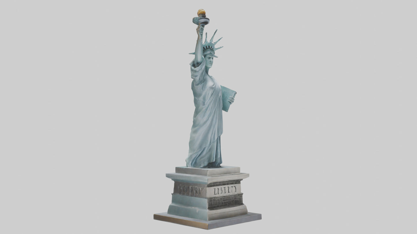 3D model Power of Liberty statue model VR / AR / low-poly