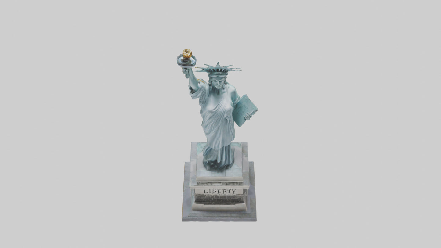 3D model Power of Liberty statue model VR / AR / low-poly