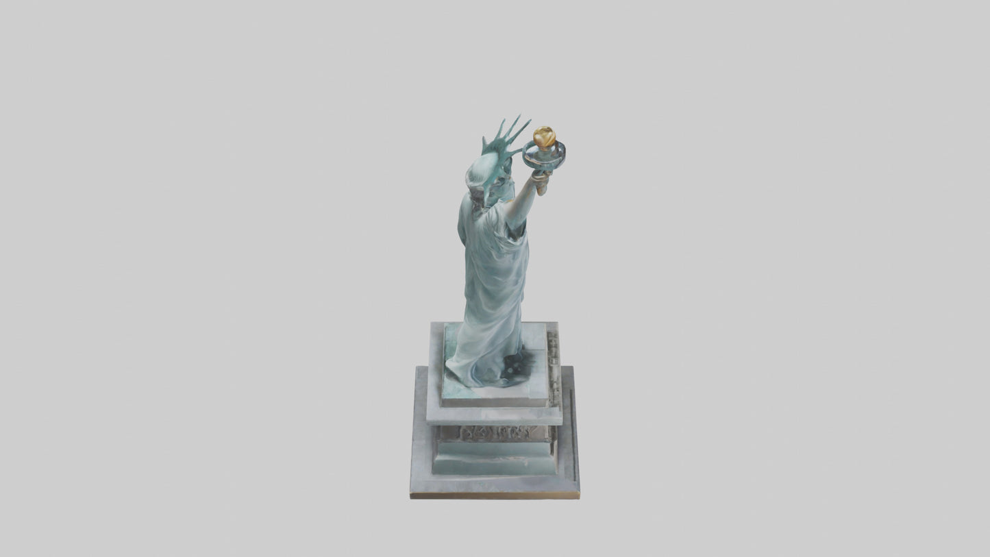 3D model Power of Liberty statue model VR / AR / low-poly