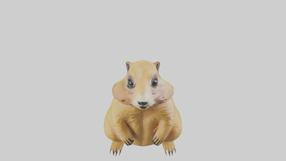 Prairie Dog chirping model VR / AR / low-poly