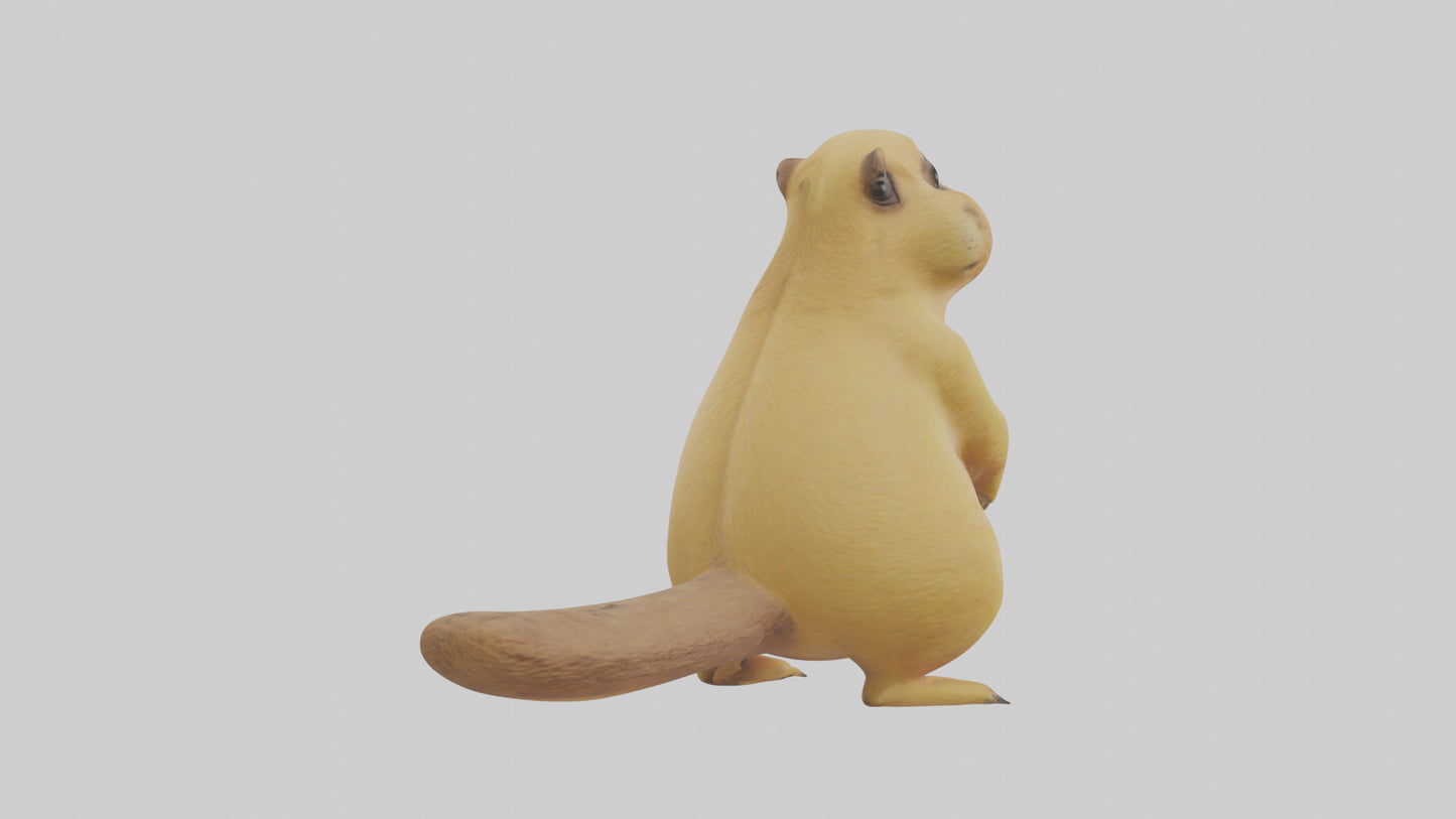 Prairie Dog chirping model VR / AR / low-poly