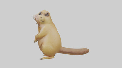 Prairie Dog chirping model VR / AR / low-poly