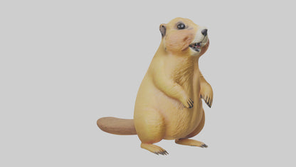 Prairie Dog chirping model VR / AR / low-poly