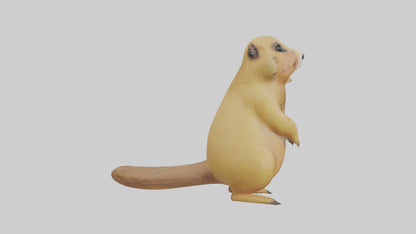 Prairie Dog chirping model VR / AR / low-poly