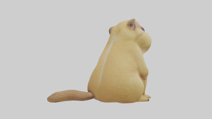 3D model Prairie Dog sitting model VR / AR / low-poly