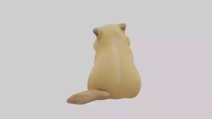 3D model Prairie Dog sitting model VR / AR / low-poly