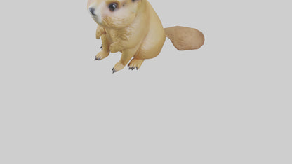 3D model Prairie Dog sitting model VR / AR / low-poly