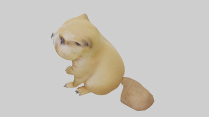3D model Prairie Dog sitting model VR / AR / low-poly