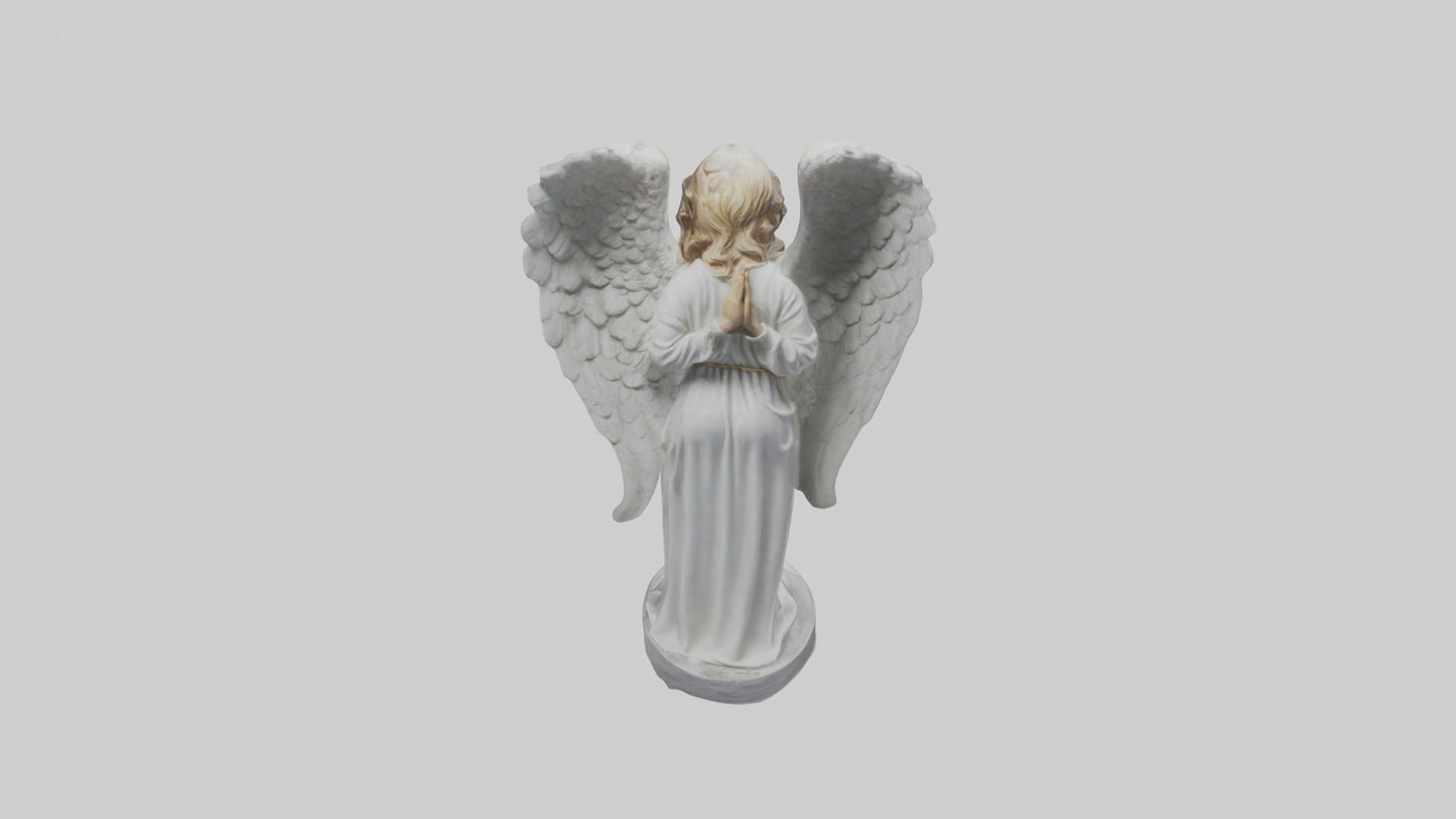 3D model Praying Angel statue model VR / AR / low-poly