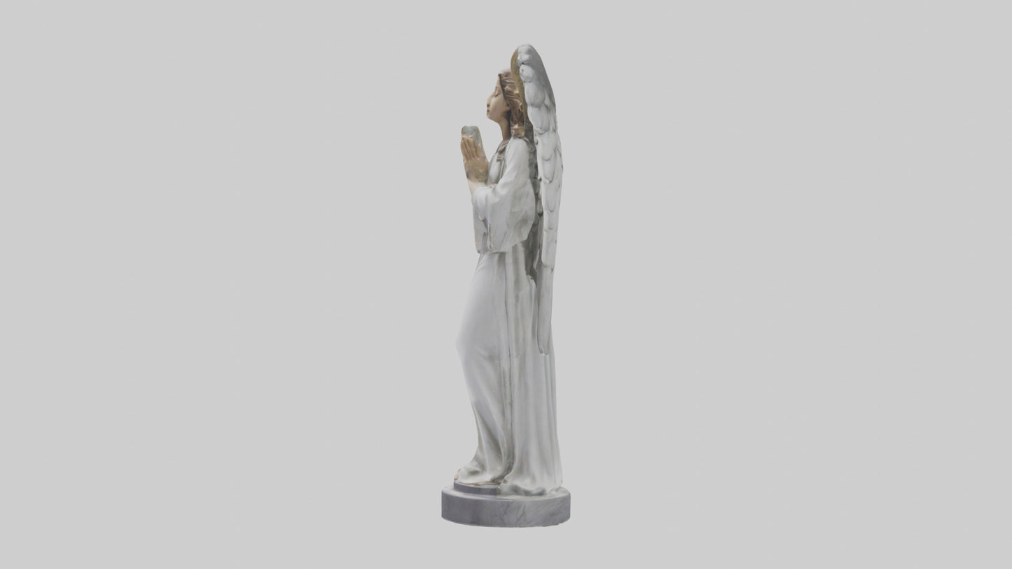 3D model Praying Angel statue model VR / AR / low-poly