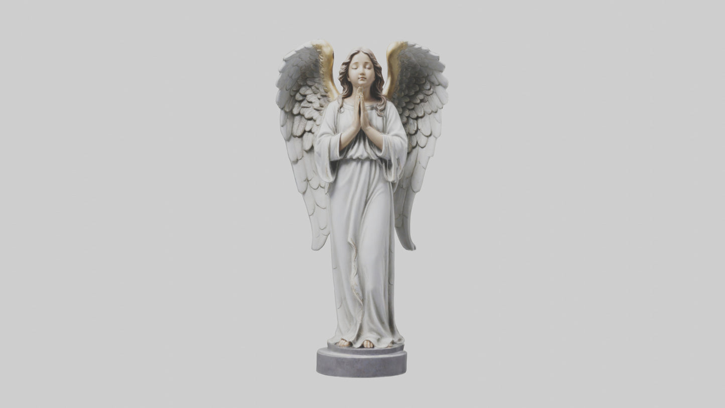 3D model Praying Angel statue model VR / AR / low-poly