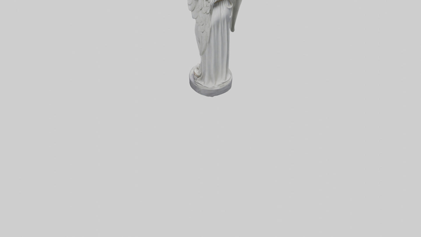 3D model Praying Angel statue model VR / AR / low-poly