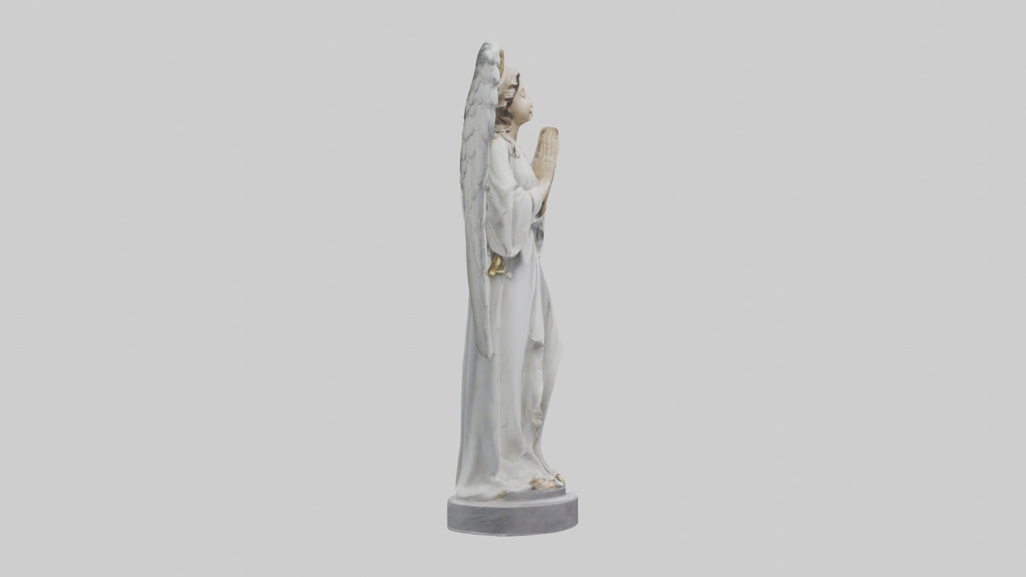 3D model Praying Angel statue model VR / AR / low-poly
