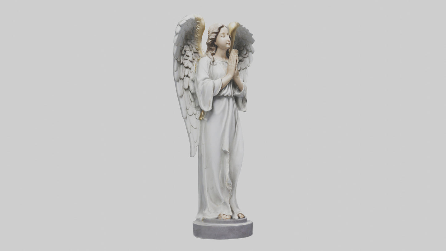3D model Praying Angel statue model VR / AR / low-poly