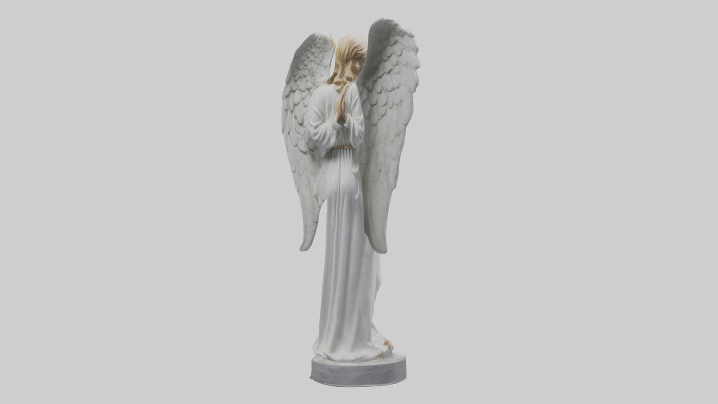 3D model Praying Angel statue model VR / AR / low-poly