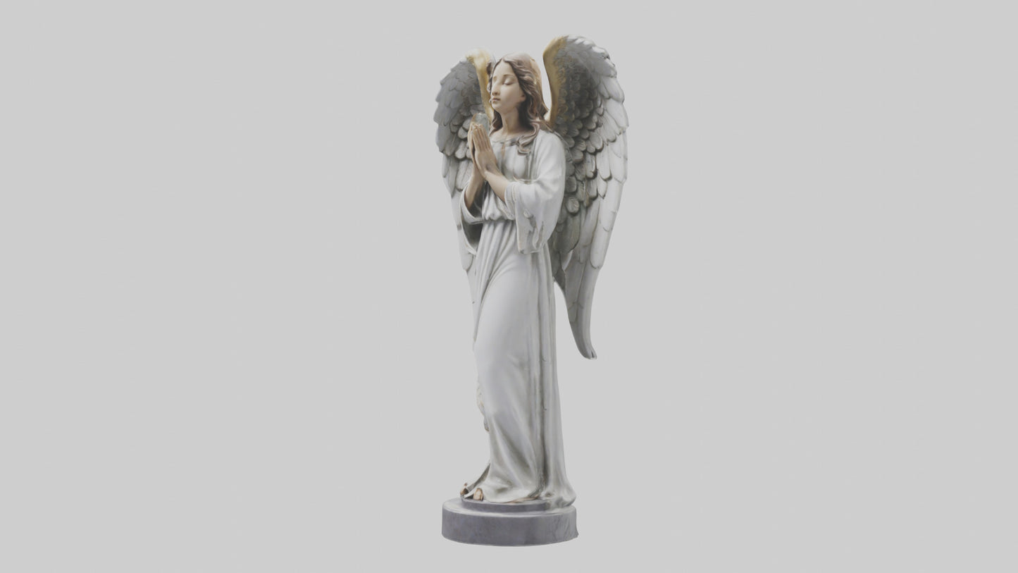3D model Praying Angel statue model VR / AR / low-poly