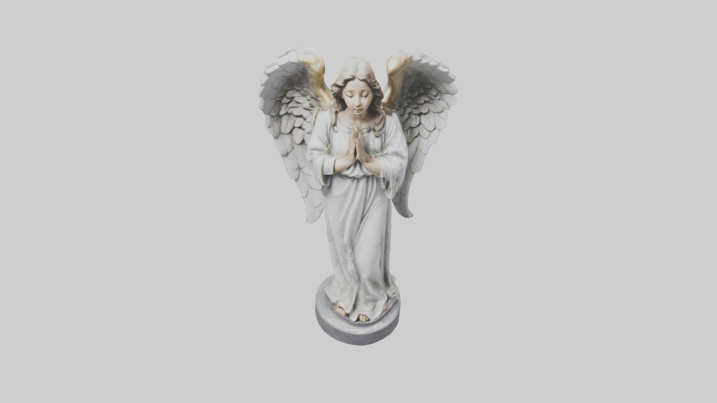 3D model Praying Angel statue model VR / AR / low-poly