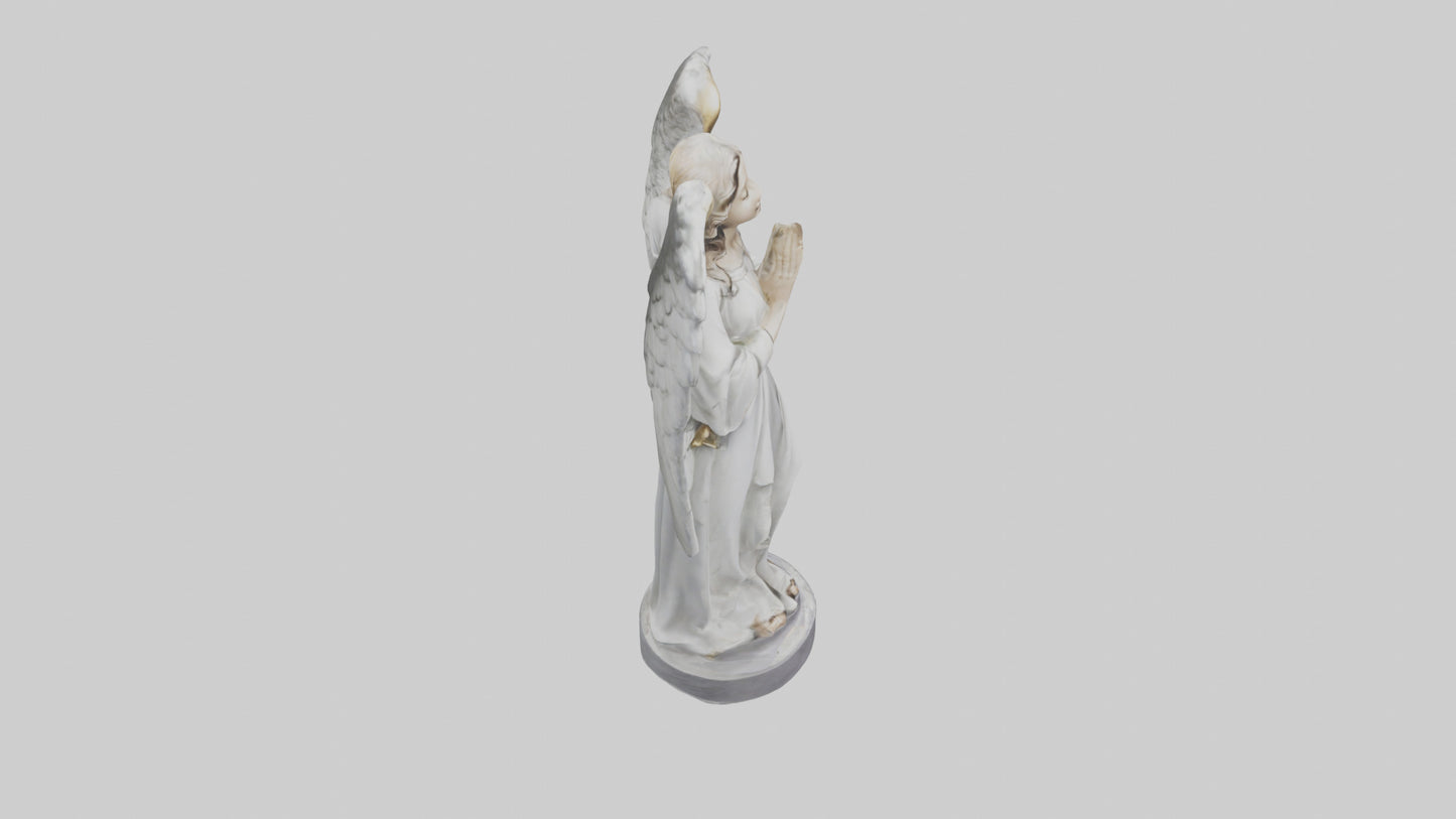 3D model Praying Angel statue model VR / AR / low-poly