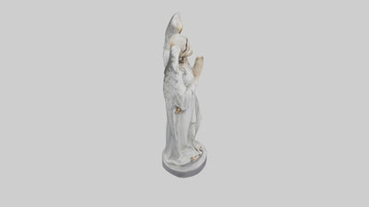 3D model Praying Angel statue model VR / AR / low-poly