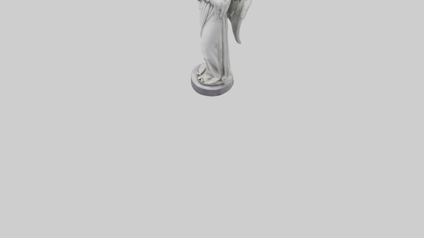3D model Praying Angel statue model VR / AR / low-poly