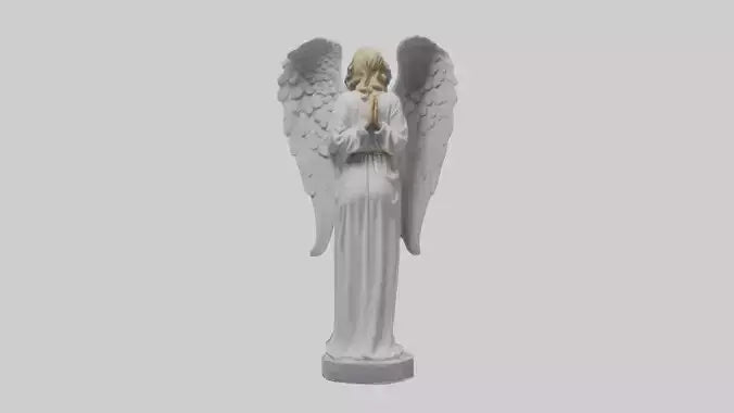 3D model Praying Angel statue model VR / AR / low-poly