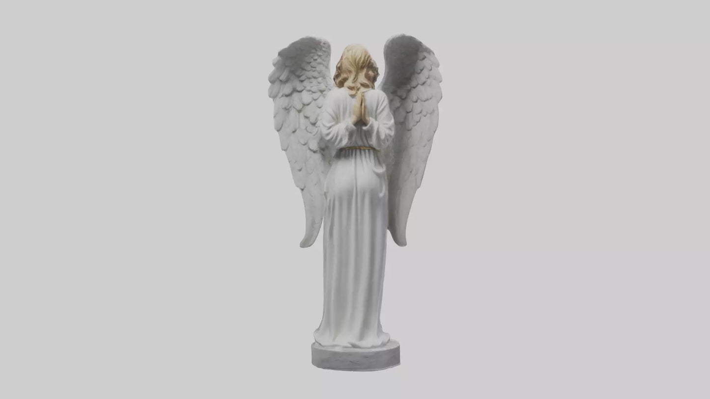 3D model Praying Angel statue model VR / AR / low-poly