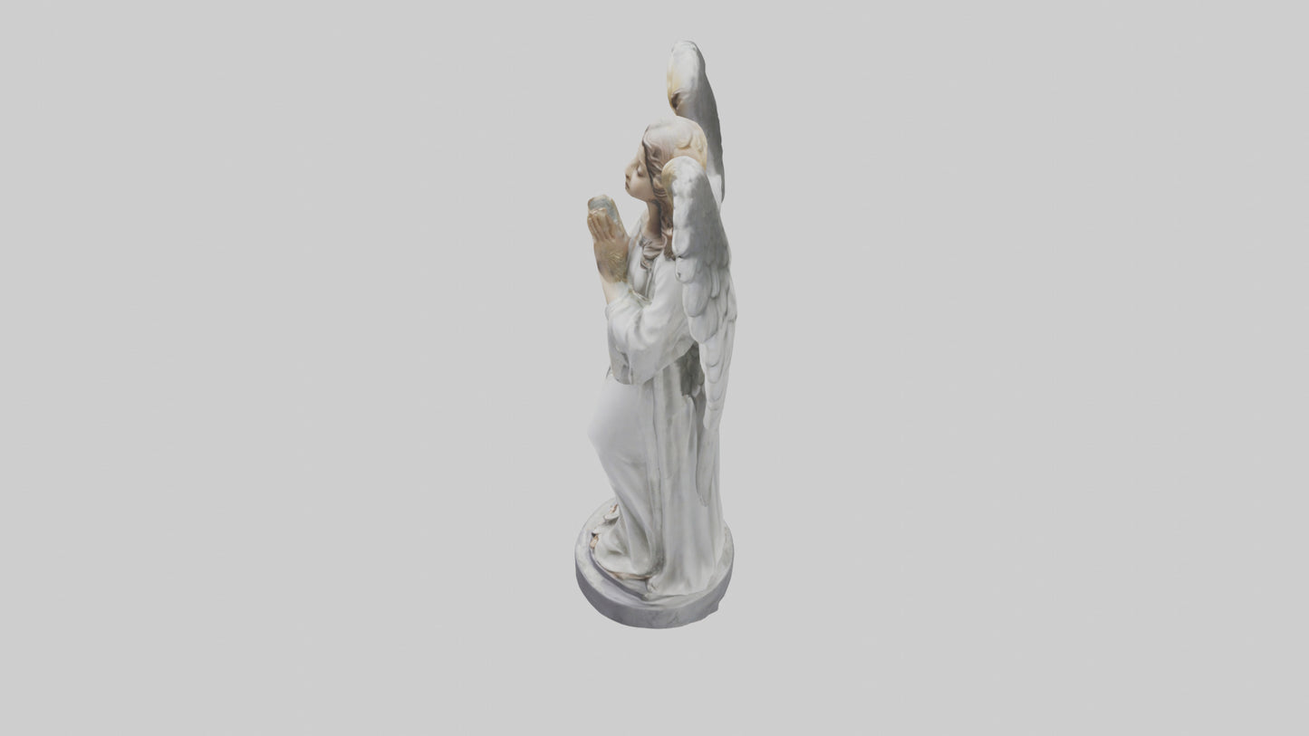 3D model Praying Angel statue model VR / AR / low-poly