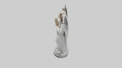 3D model Praying Angel statue model VR / AR / low-poly