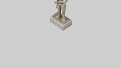 Praying Soldier statue model VR / AR / low-poly