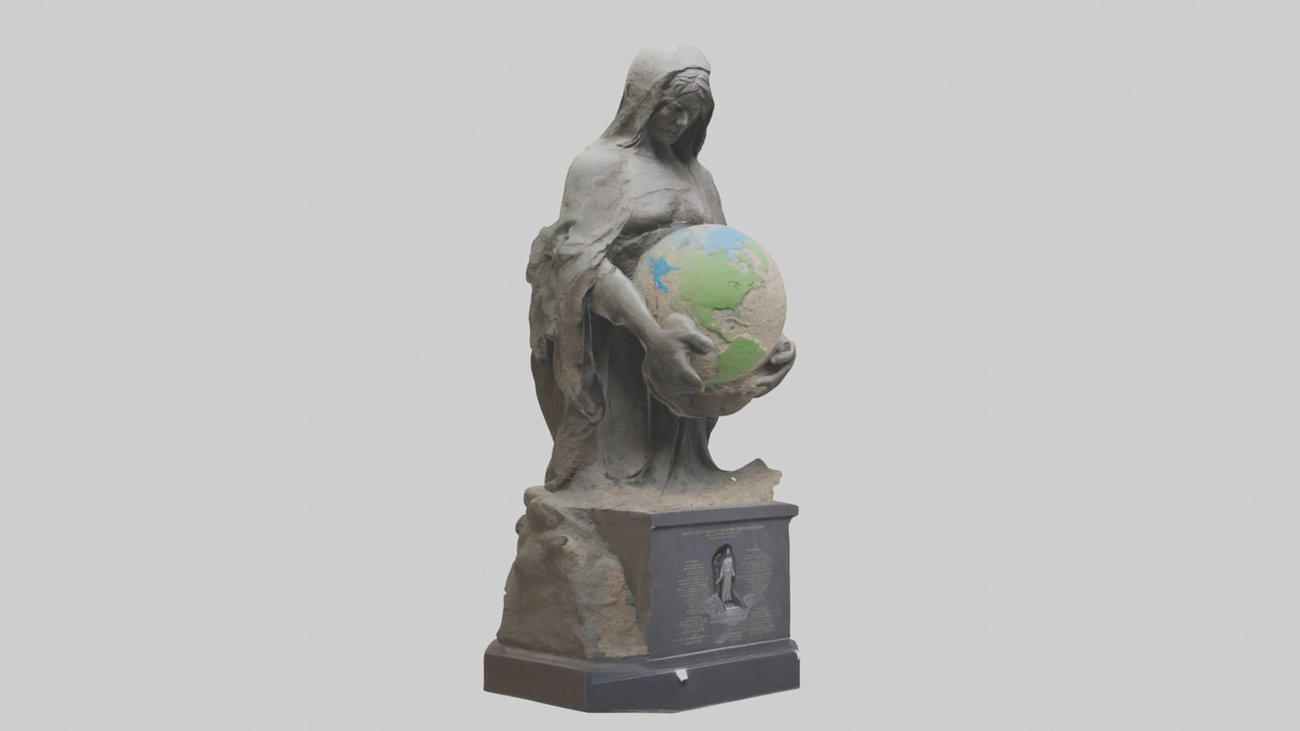 3D model Preservation of Earth Memorial Statue model VR / AR / low-poly