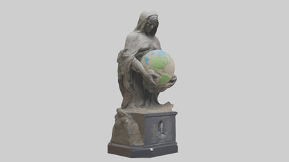 3D model Preservation of Earth Memorial Statue model VR / AR / low-poly