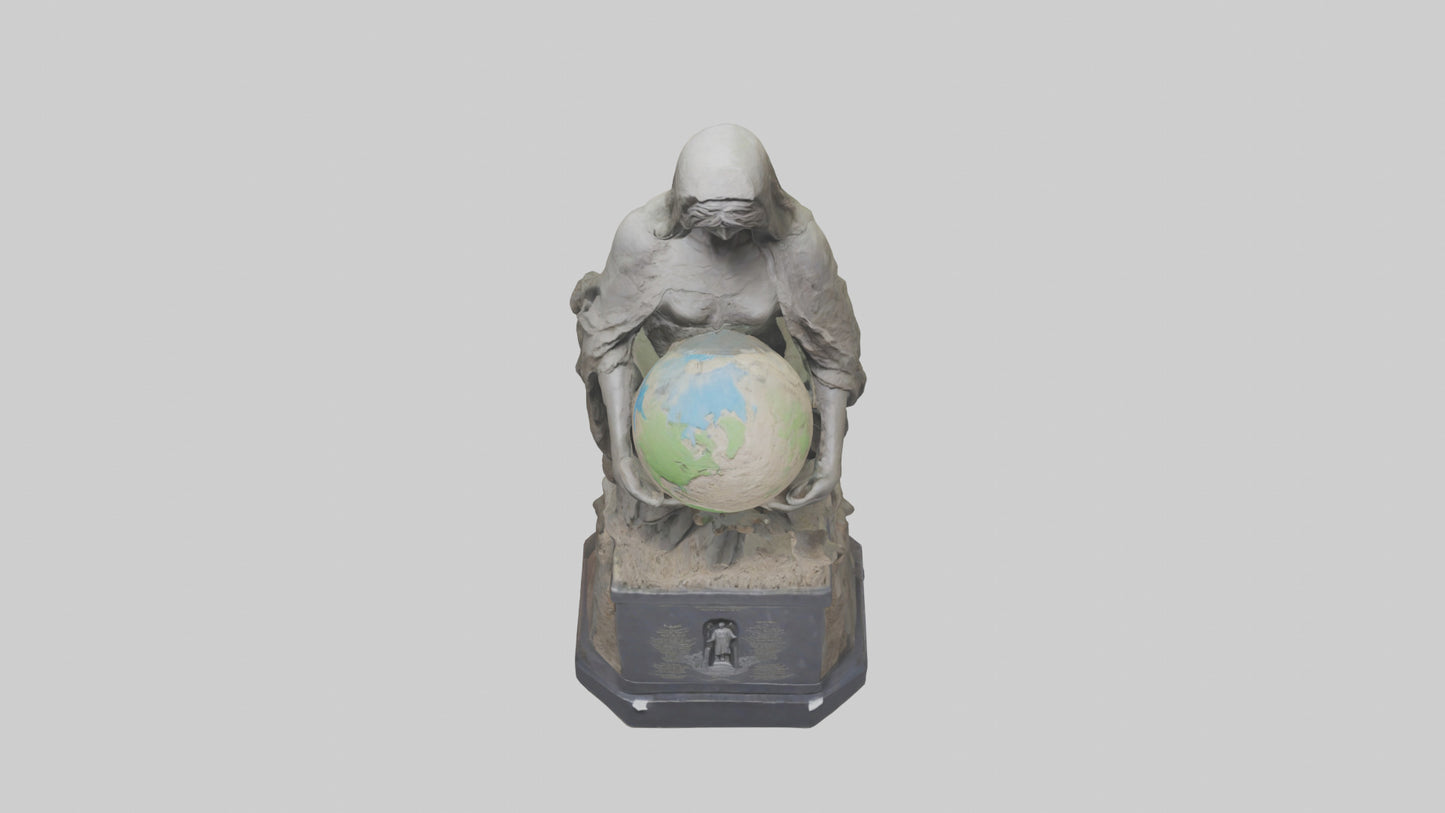 3D model Preservation of Earth Memorial Statue model VR / AR / low-poly
