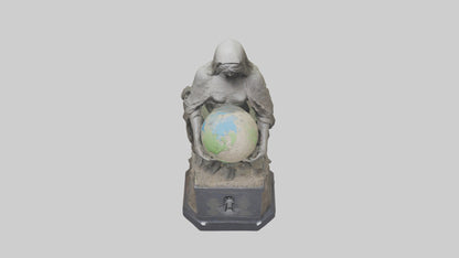 3D model Preservation of Earth Memorial Statue model VR / AR / low-poly