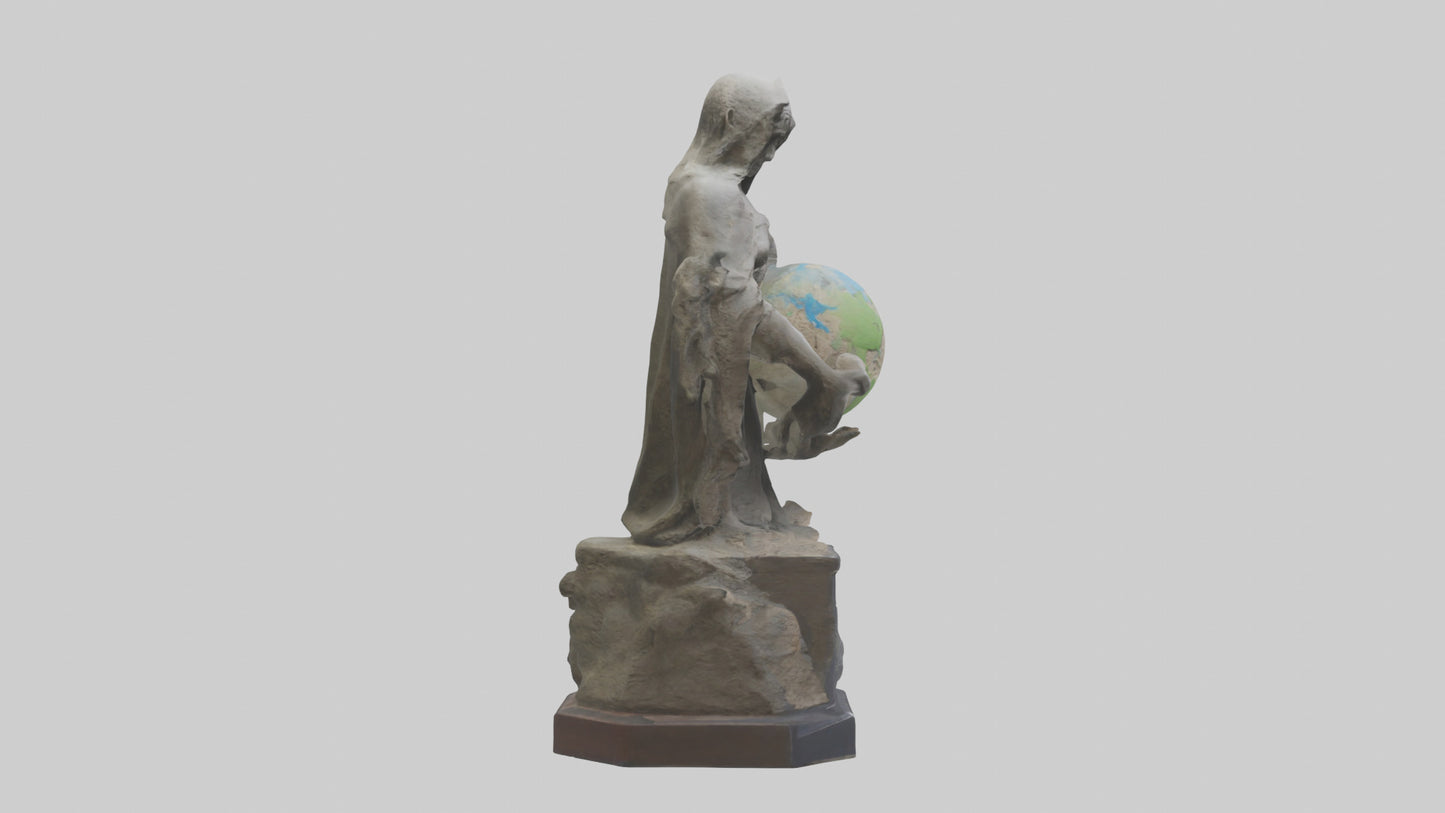 3D model Preservation of Earth Memorial Statue model VR / AR / low-poly