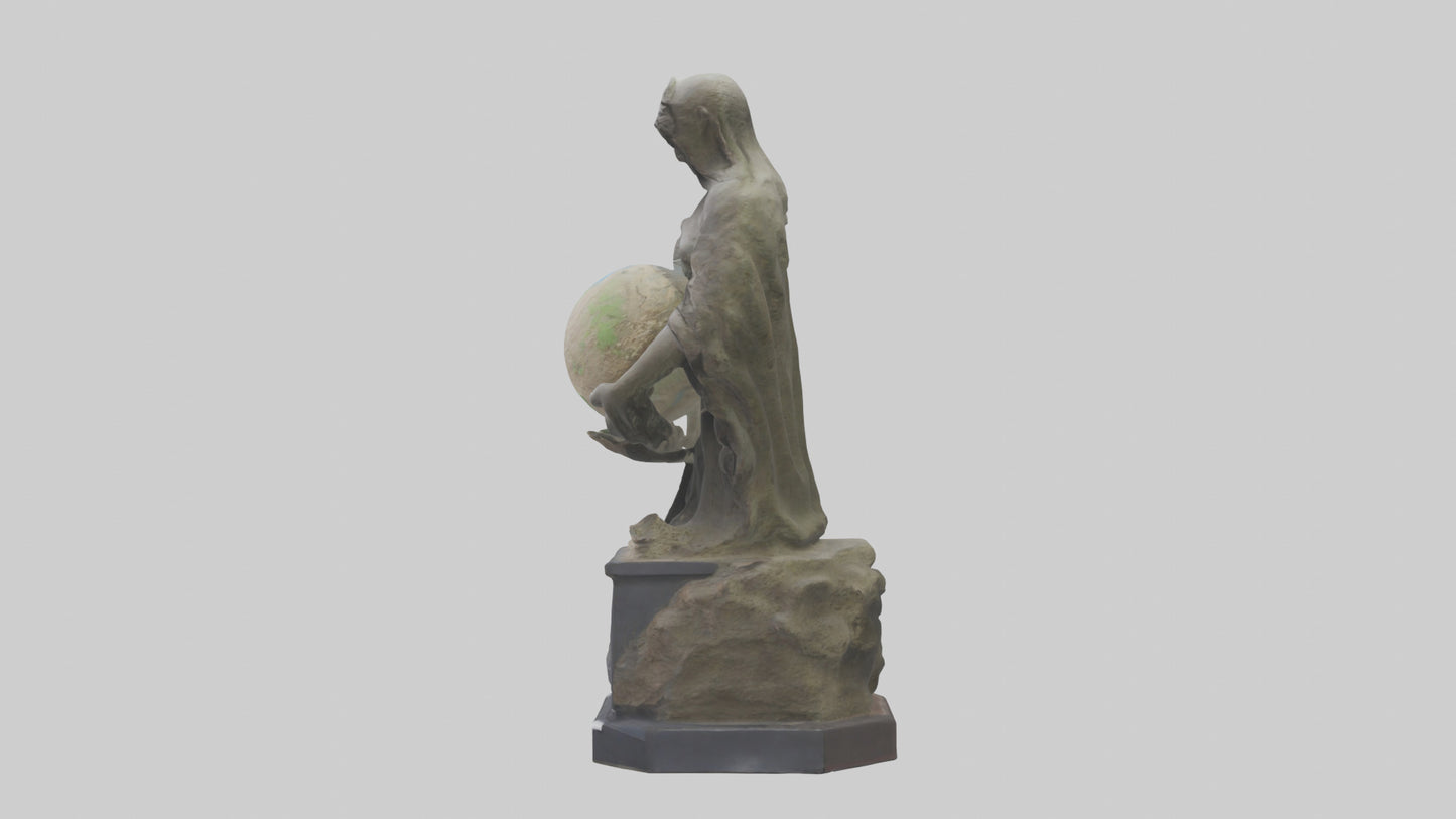 3D model Preservation of Earth Memorial Statue model VR / AR / low-poly