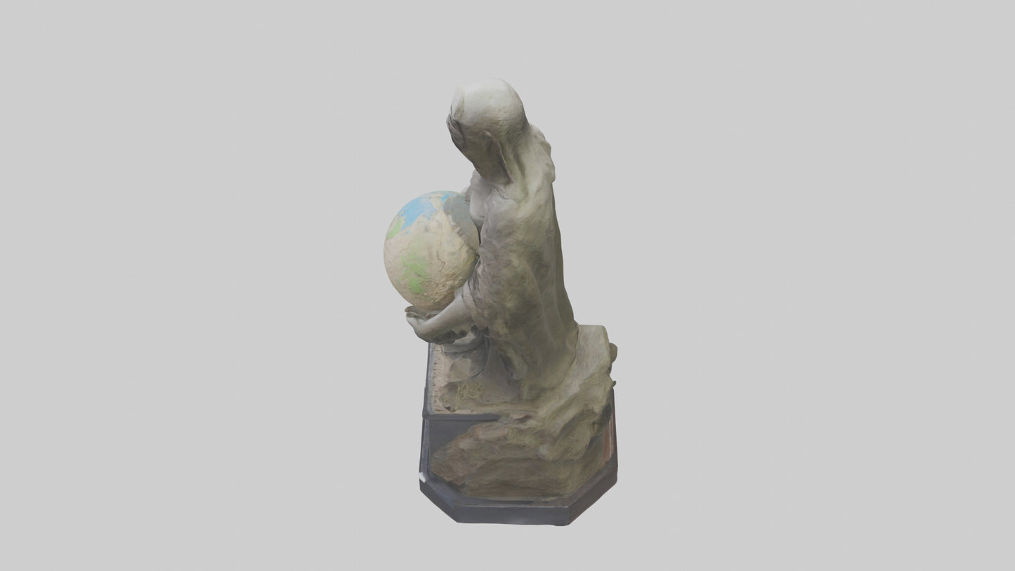 3D model Preservation of Earth Memorial Statue model VR / AR / low-poly