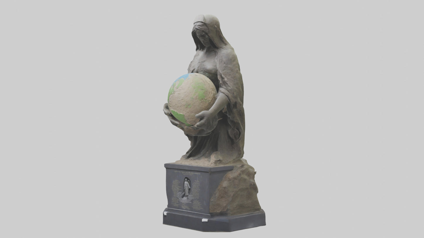 3D model Preservation of Earth Memorial Statue model VR / AR / low-poly