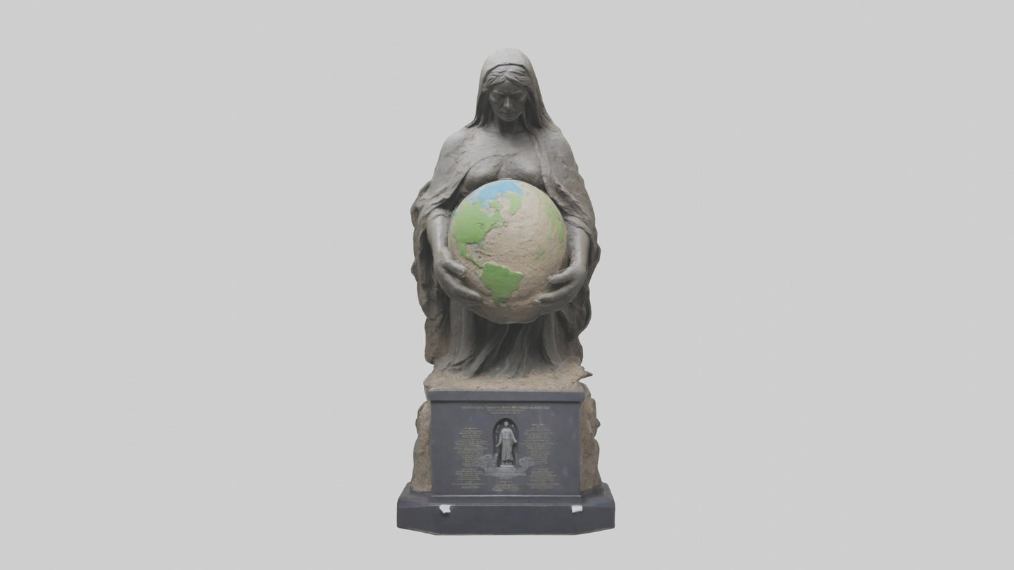 3D model Preservation of Earth Memorial Statue model VR / AR / low-poly