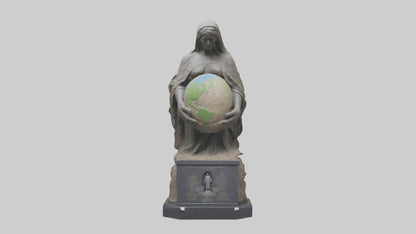 3D model Preservation of Earth Memorial Statue model VR / AR / low-poly