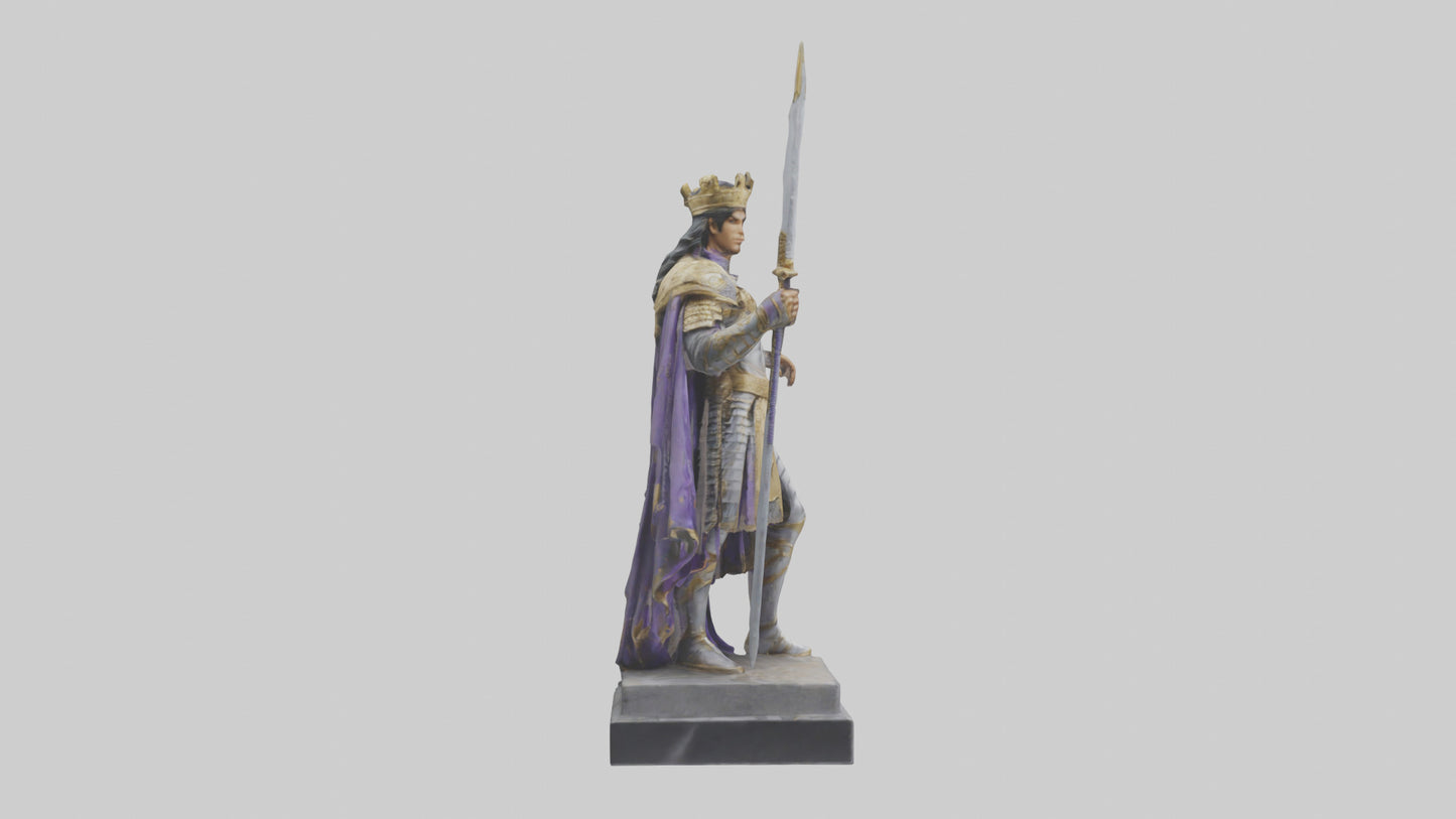 3D model Prince Warrior statue model VR / AR / low-poly
