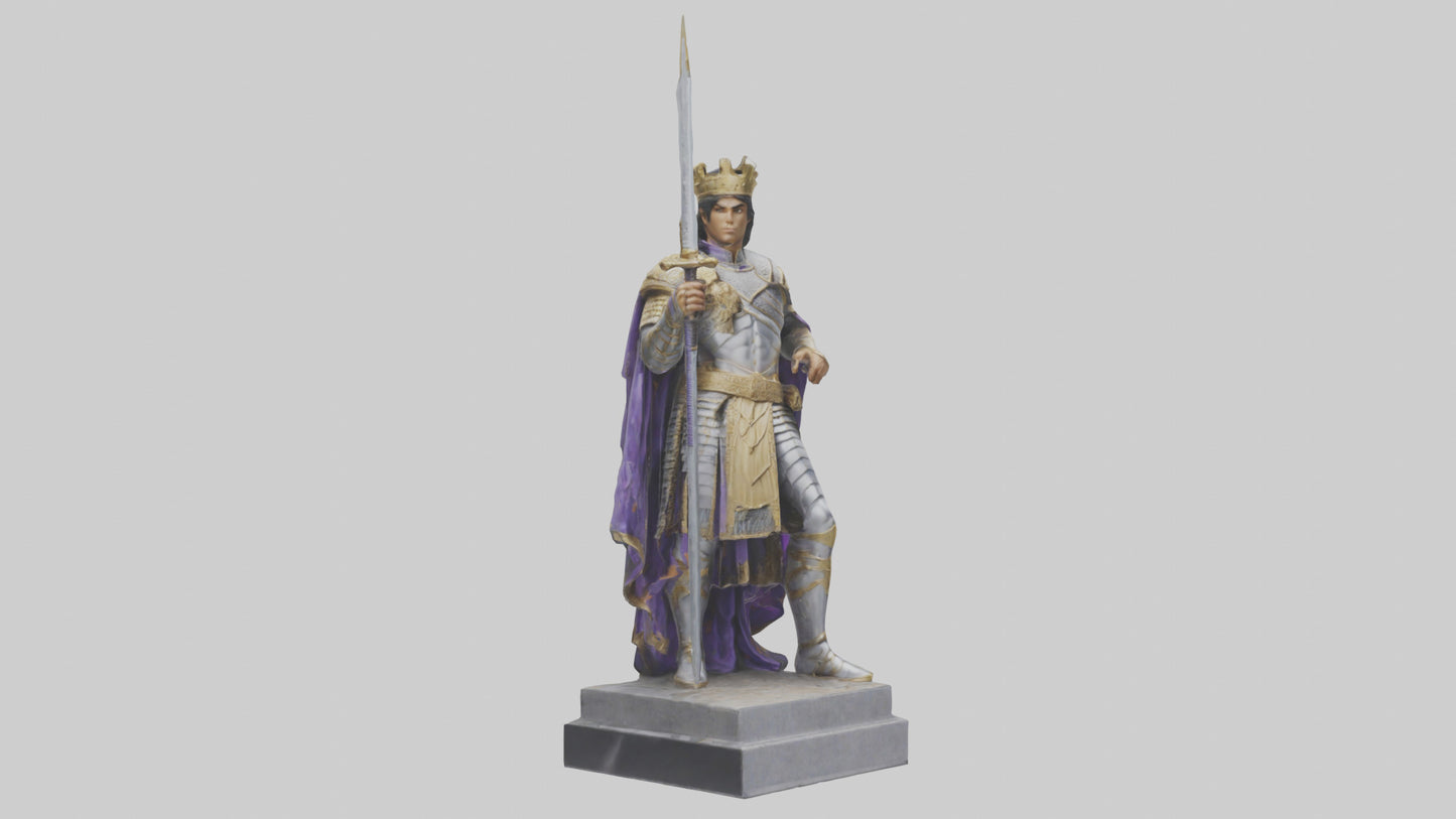 3D model Prince Warrior statue model VR / AR / low-poly