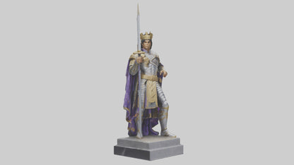 3D model Prince Warrior statue model VR / AR / low-poly