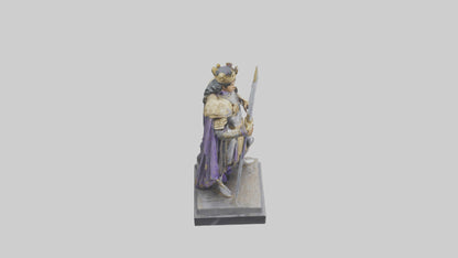 3D model Prince Warrior statue model VR / AR / low-poly