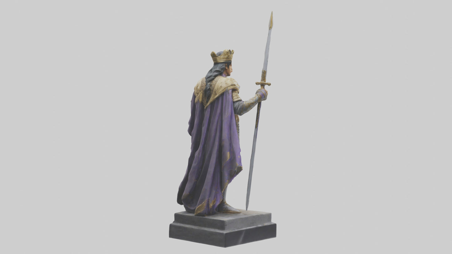 3D model Prince Warrior statue model VR / AR / low-poly