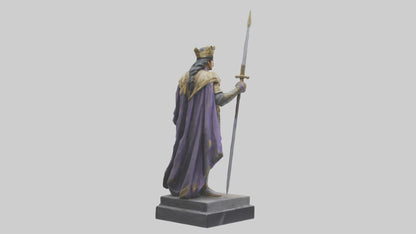 3D model Prince Warrior statue model VR / AR / low-poly