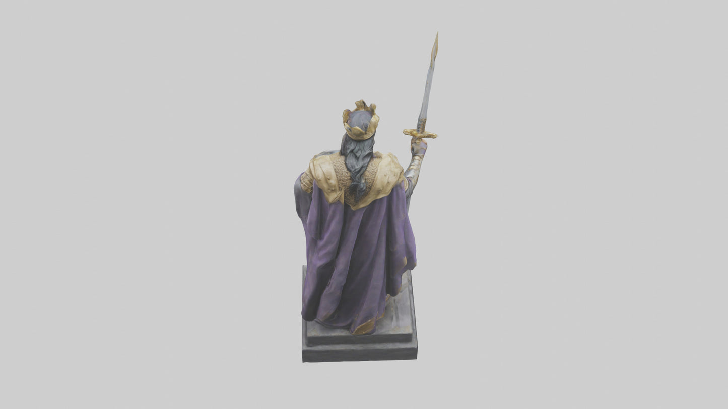 3D model Prince Warrior statue model VR / AR / low-poly