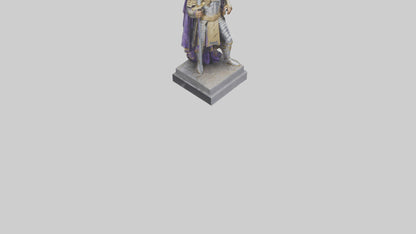 3D model Prince Warrior statue model VR / AR / low-poly