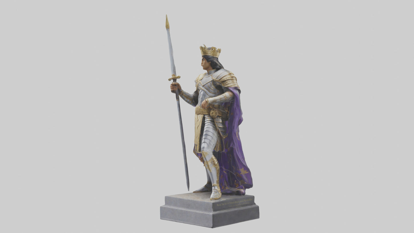 3D model Prince Warrior statue model VR / AR / low-poly